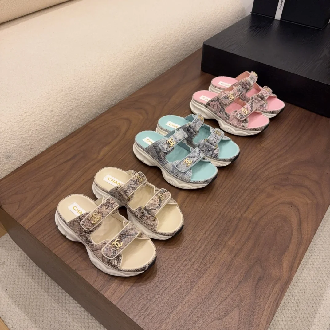 통굽 벨크로 슬리퍼(3color)