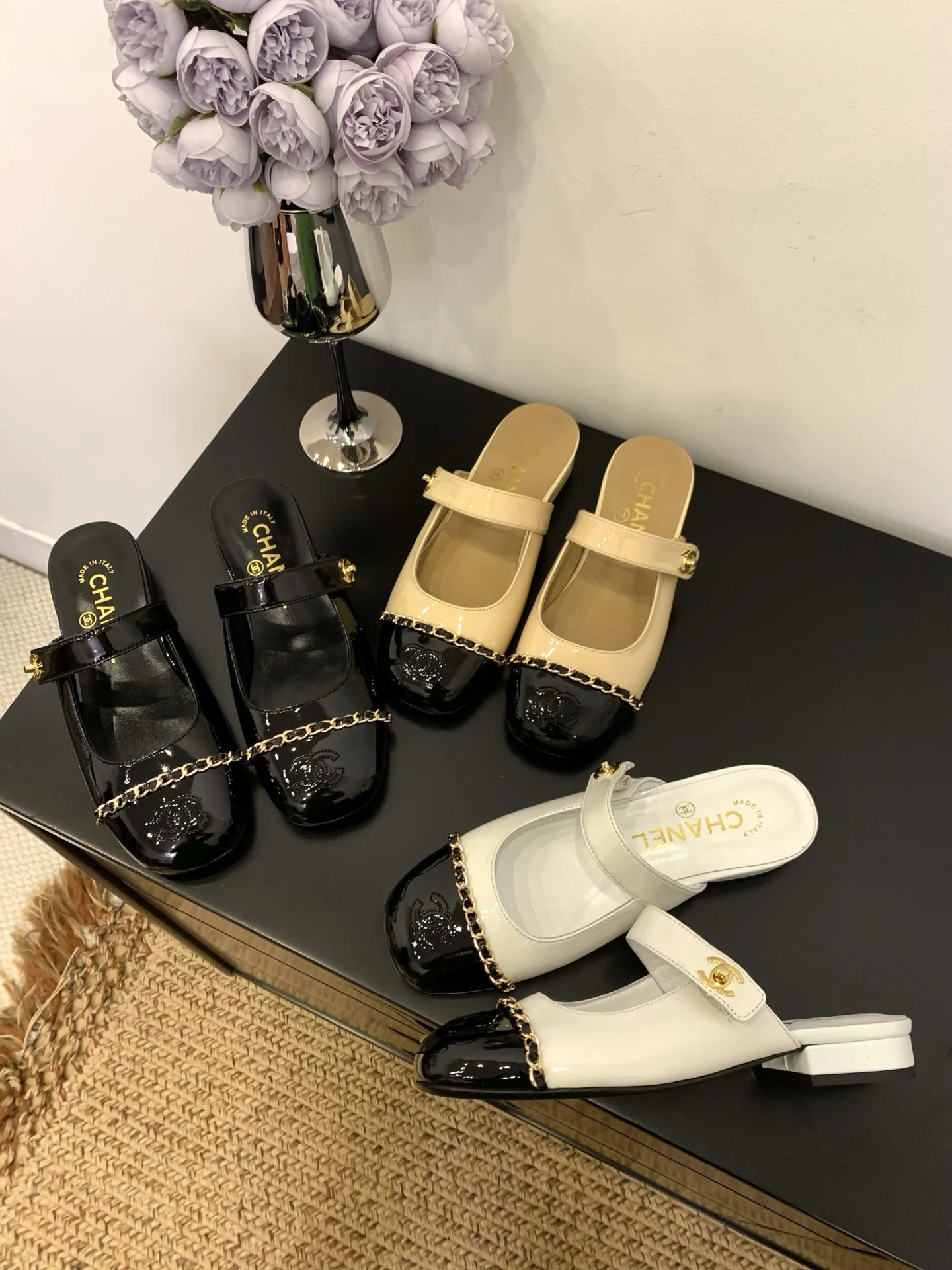 체인 슬리퍼(3color)