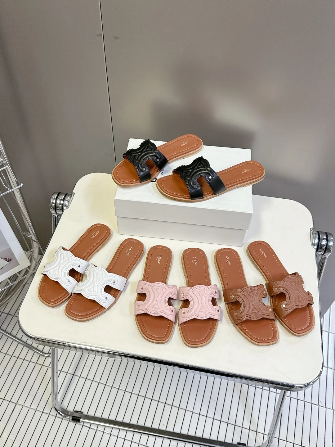 봄여름 신상 빈티지 로마 슬리퍼(4color)