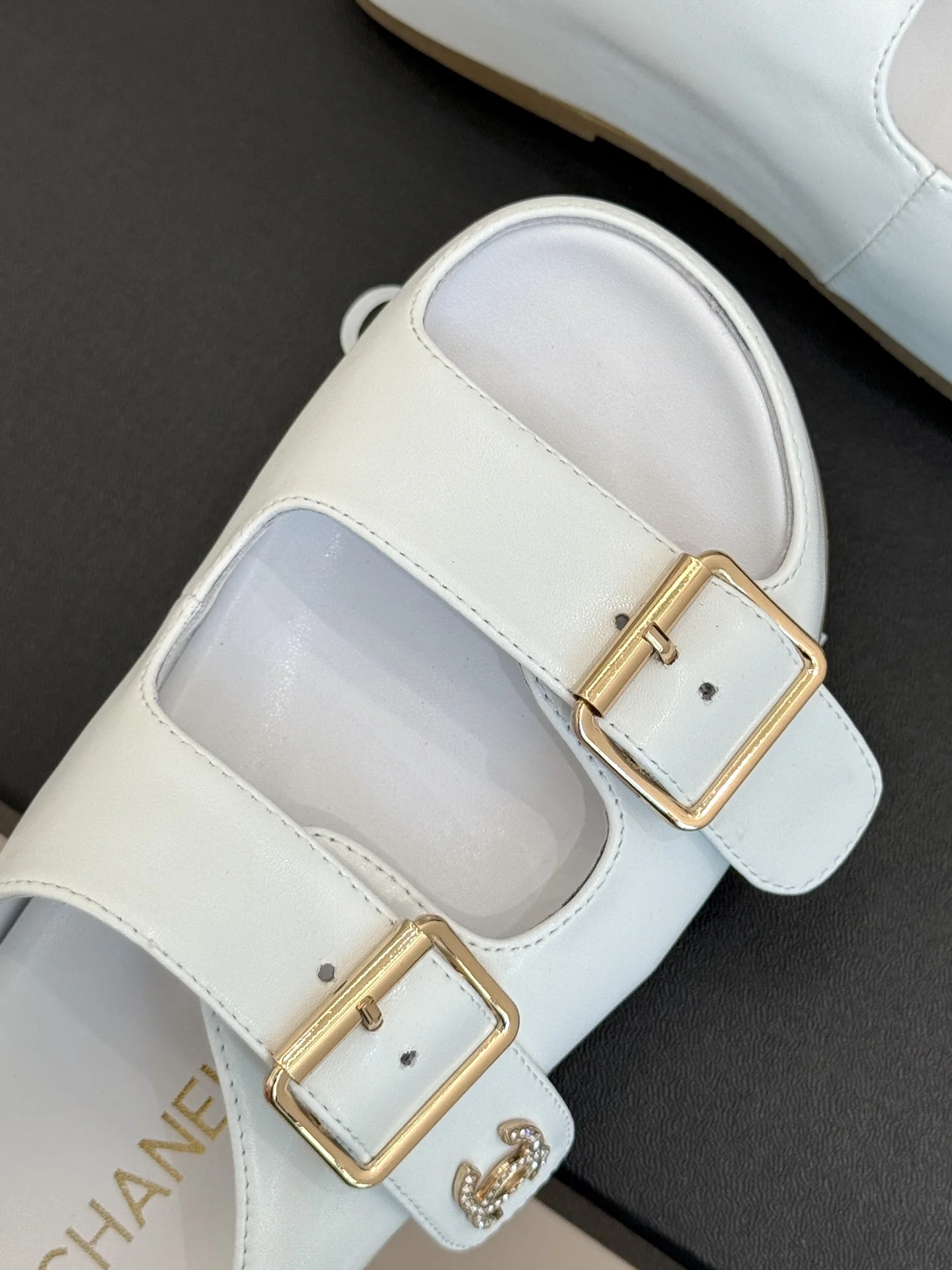 25C 봄여름 신상 퀼팅 플랫폼 슬리퍼(3color) 상세