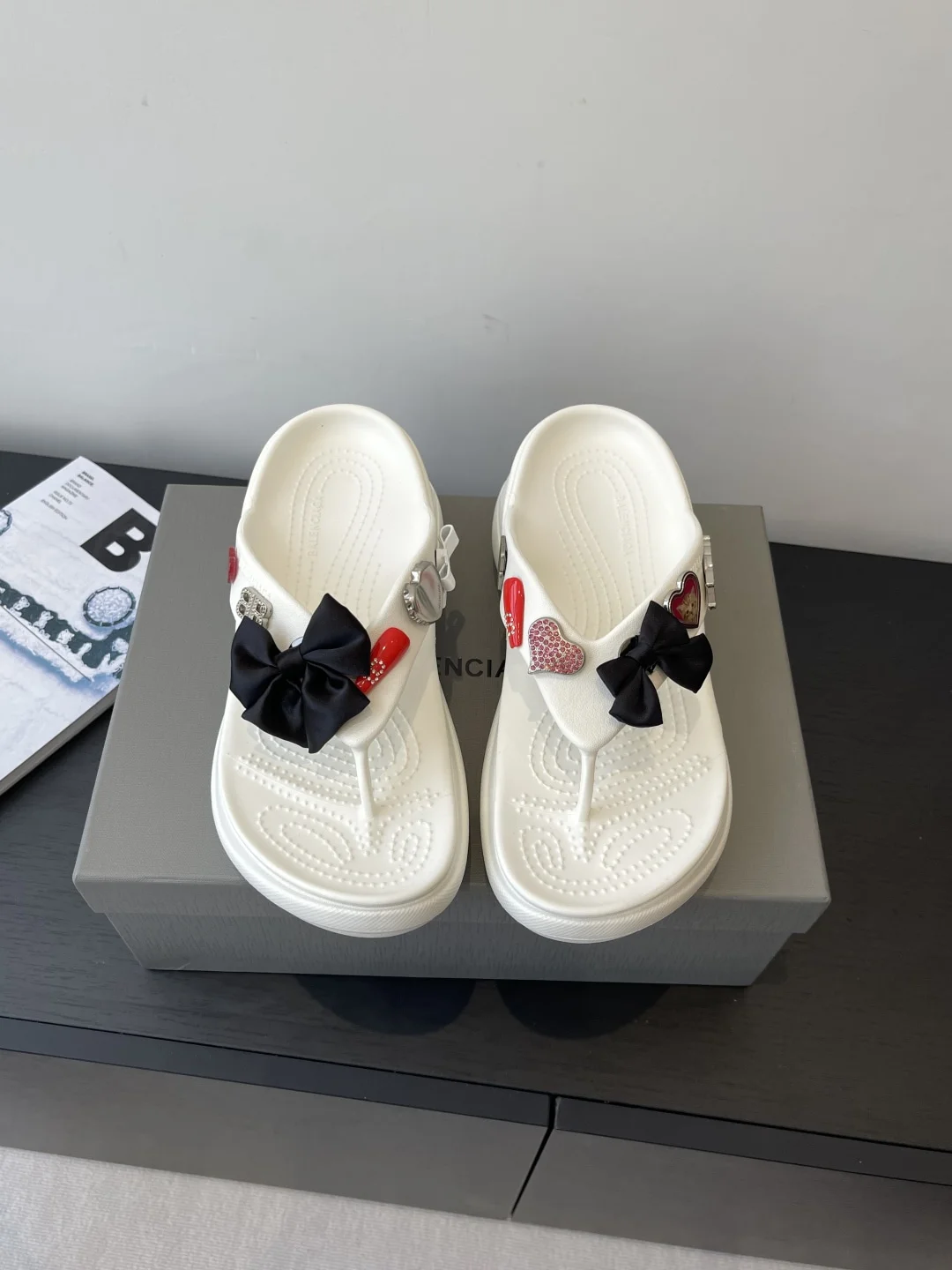 25ss 여름 신상 리본 통굽 슬리퍼(3colo) 상세