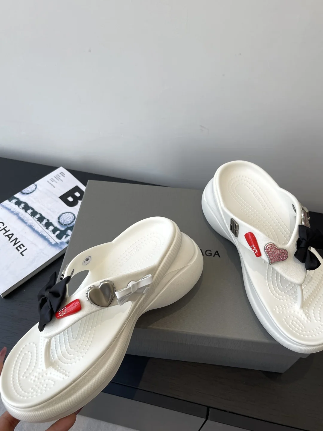 25ss 여름 신상 리본 통굽 슬리퍼(3colo) 상세