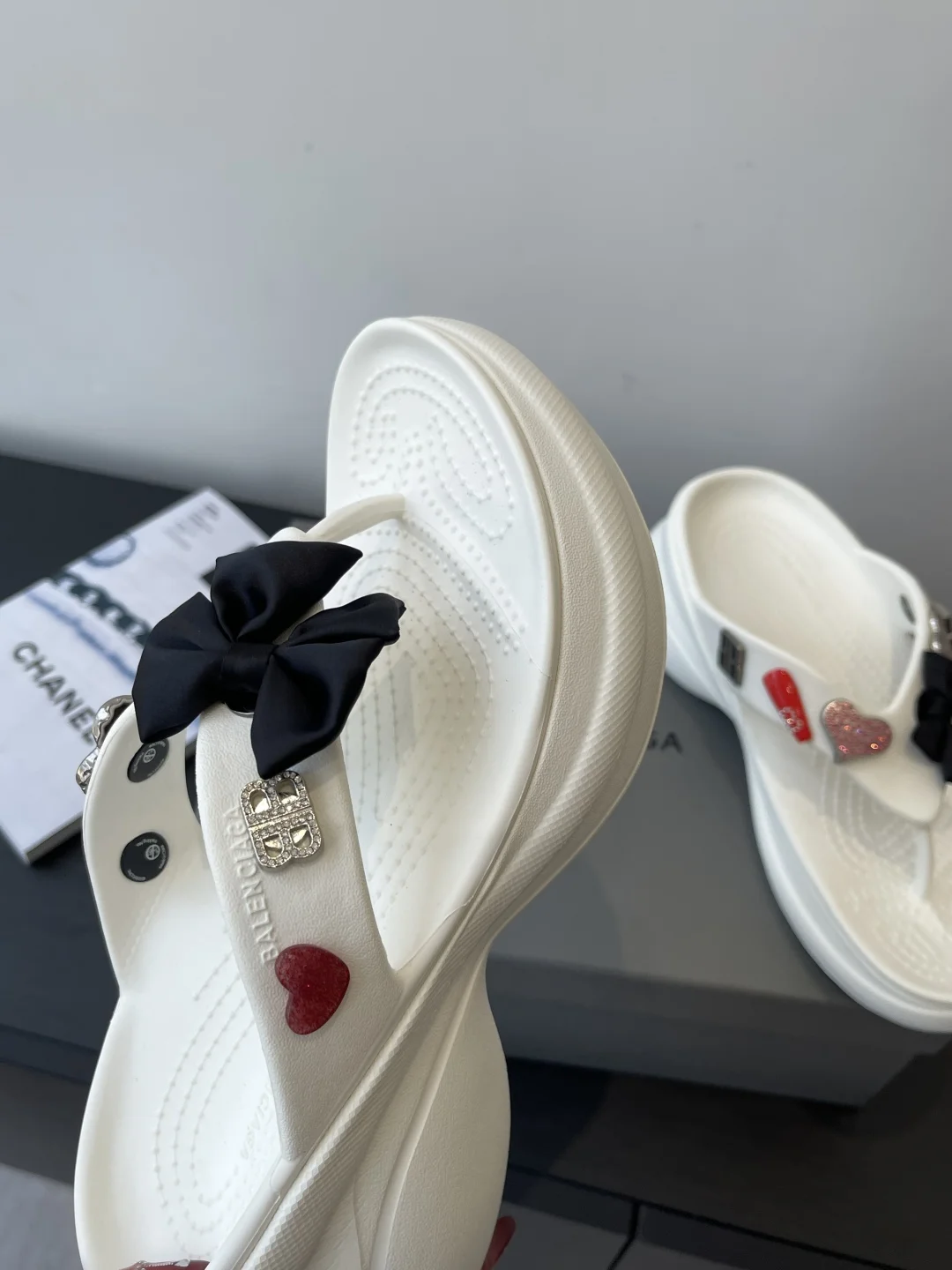 25ss 여름 신상 리본 통굽 슬리퍼(3colo) 상세