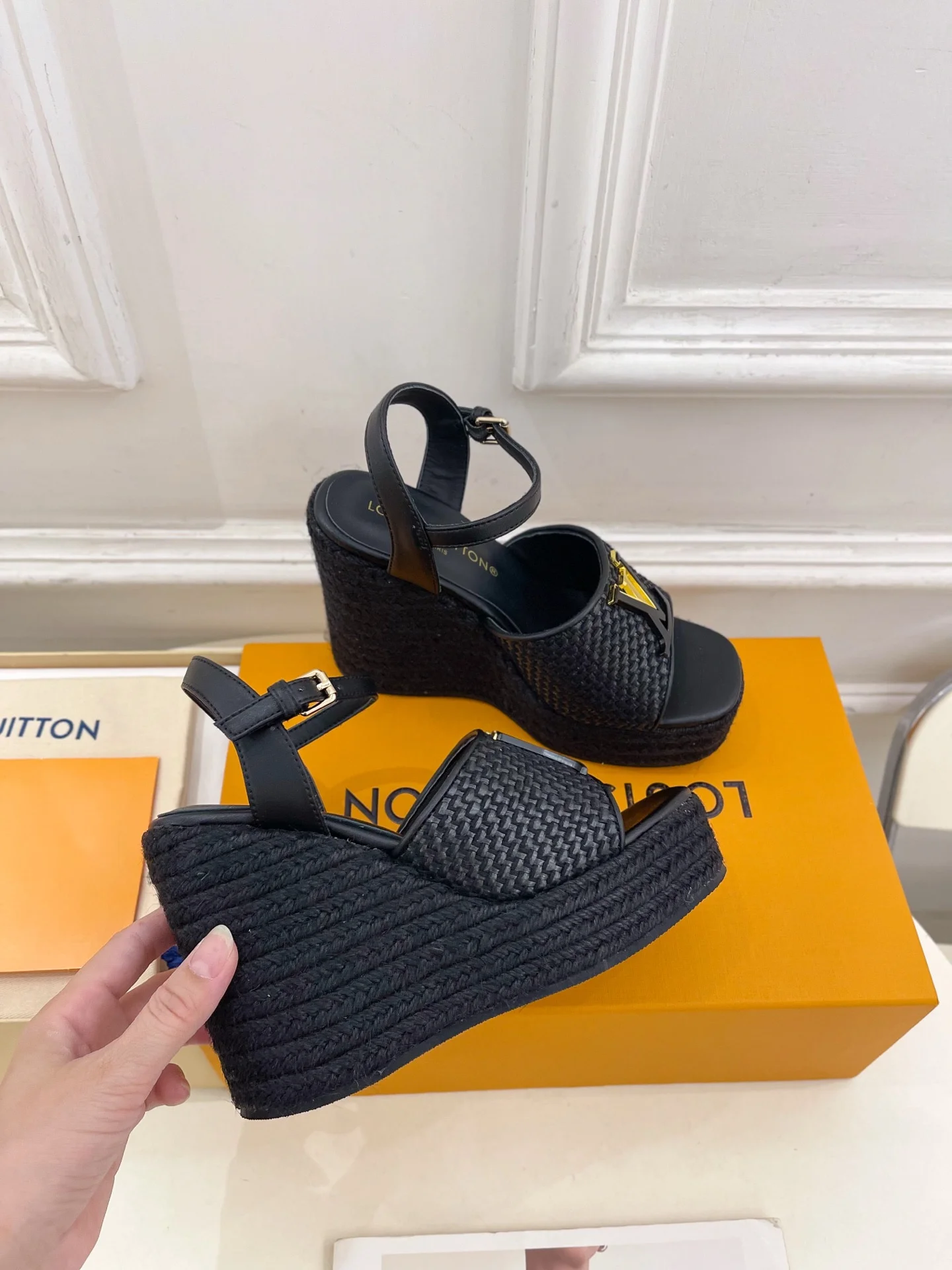 25신상 로프 웨지 샌들(2color) 상세