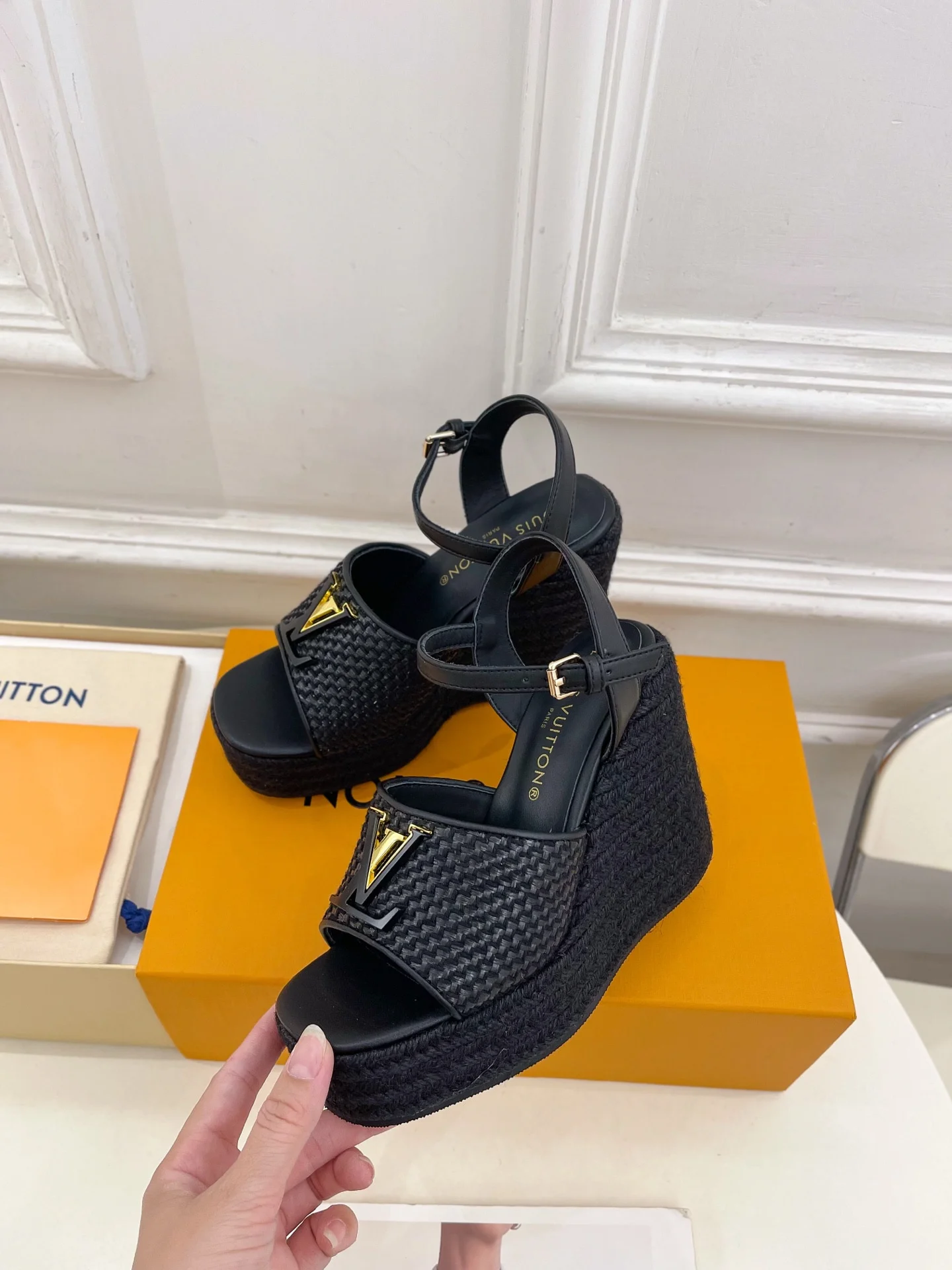 25신상 로프 웨지 샌들(2color) 상세