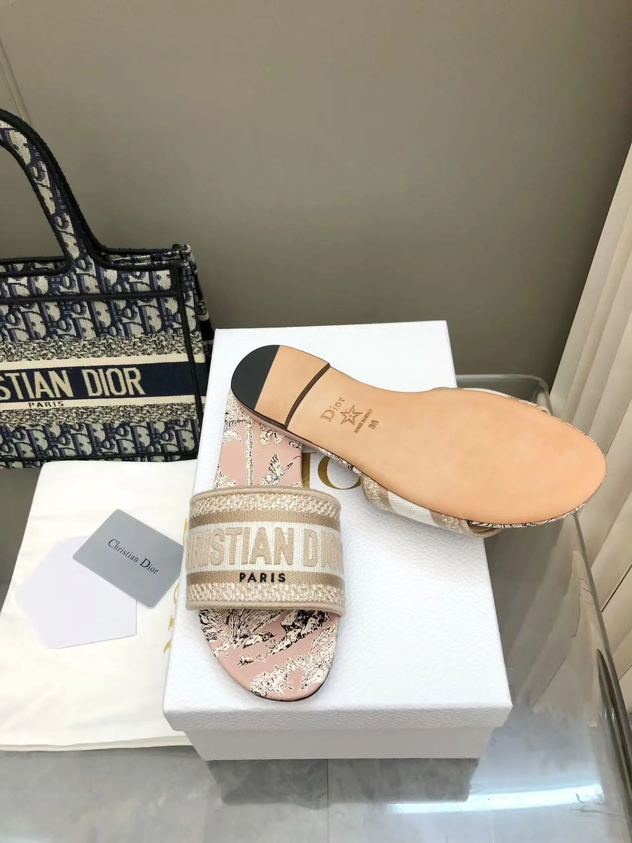 25 봄여름 신상 올오버 자수 슬리퍼 (4color) 상세