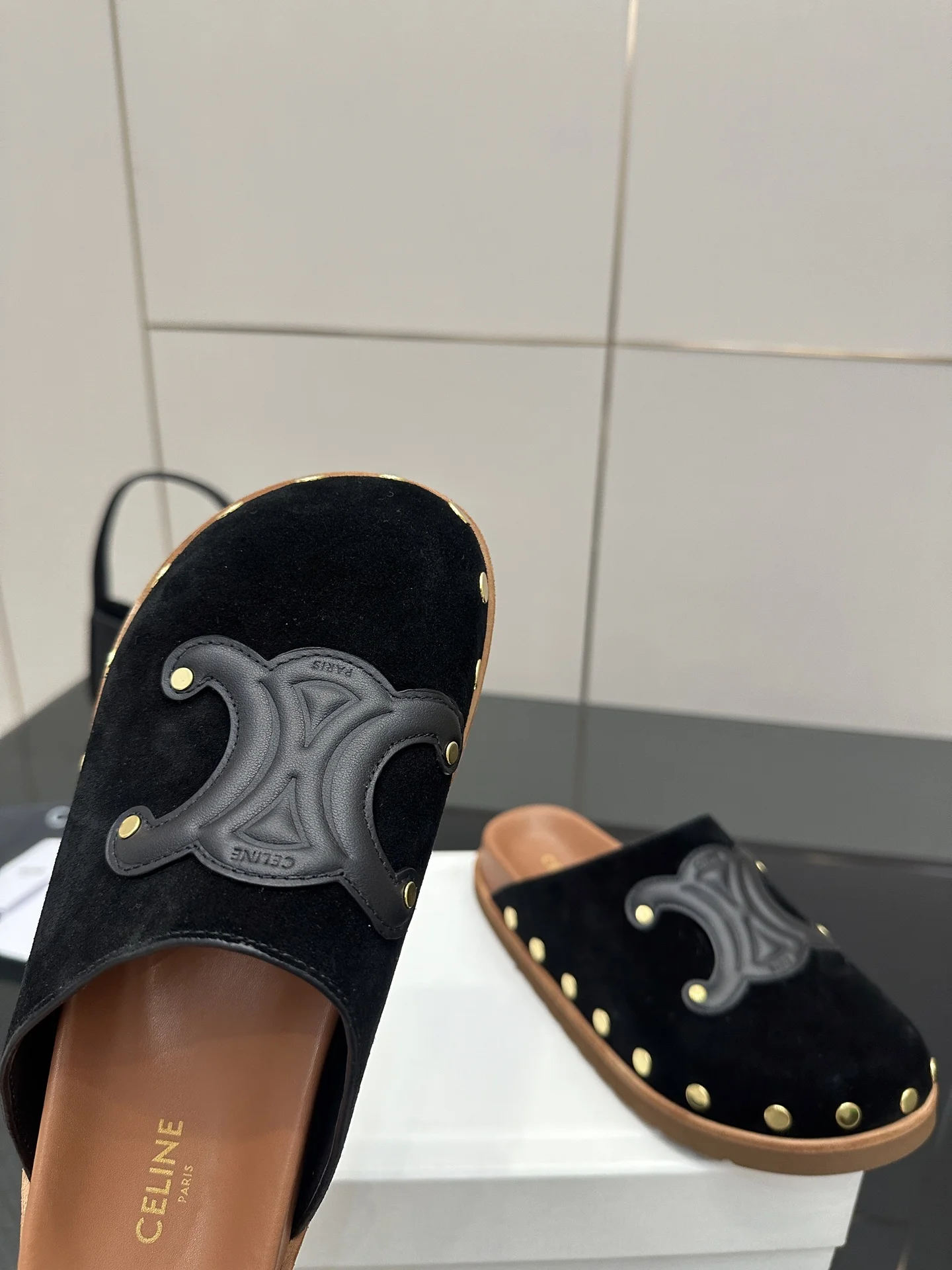 여름 신상 옥스포드 플랫 슬리퍼(2color) 상세