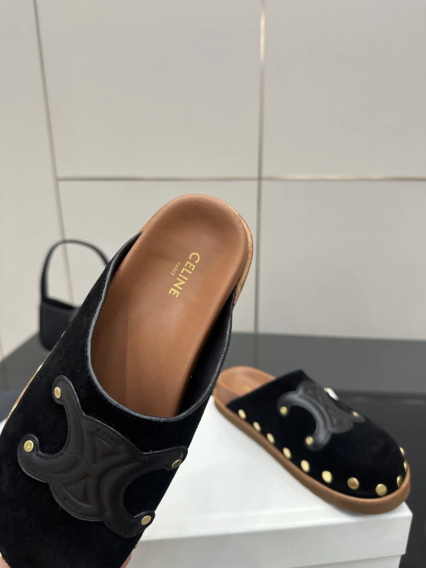 여름 신상 옥스포드 플랫 슬리퍼(2color) 상세