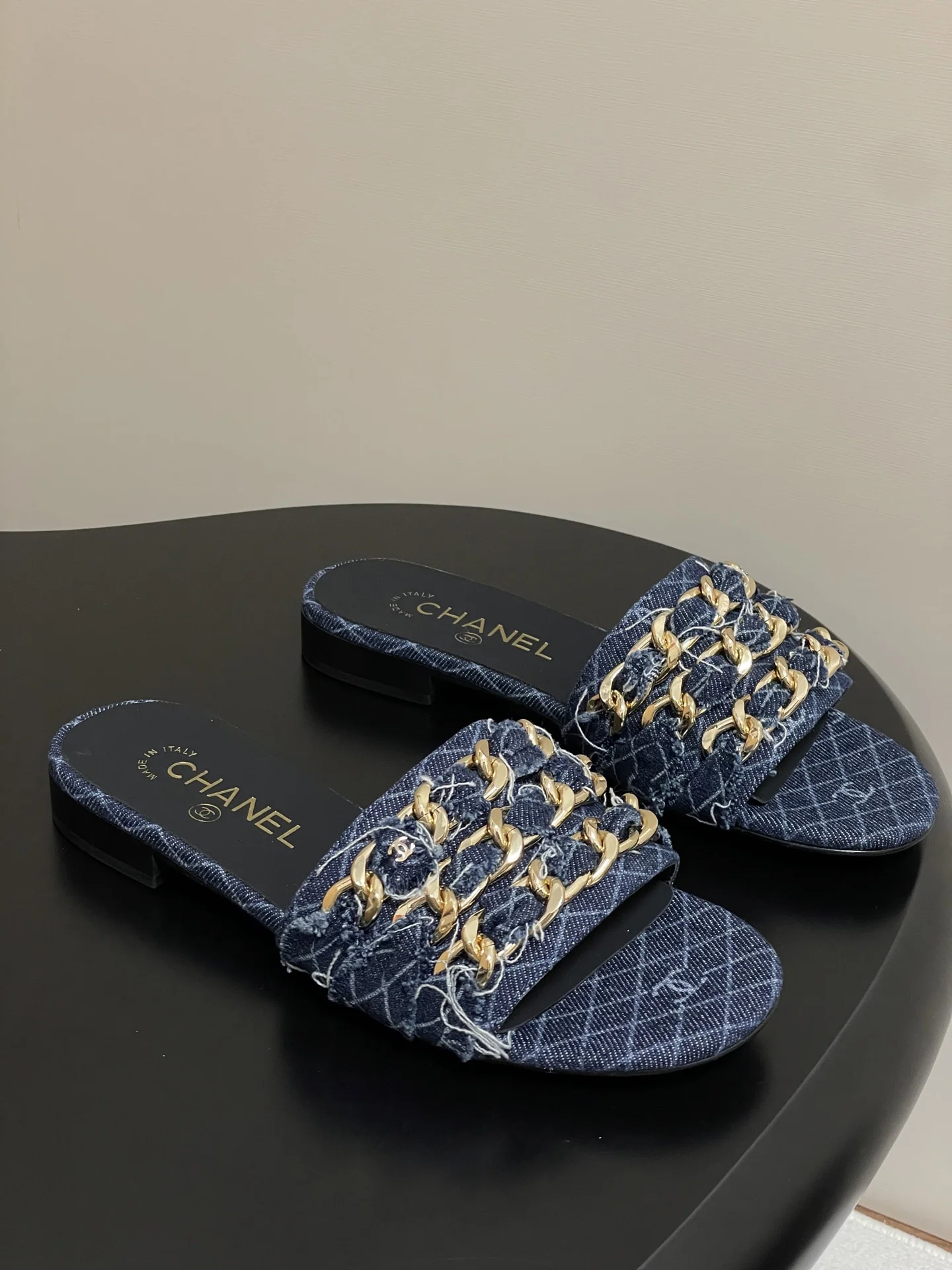 25B 빅 체인 플랫 스틸레토 슬리퍼 (5color) 상세