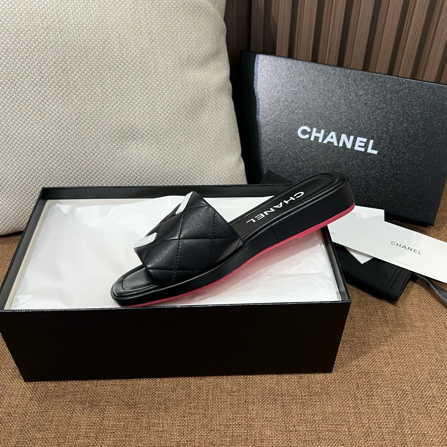 25 여름 신상 더블 c 슬리퍼 (2color) 상세