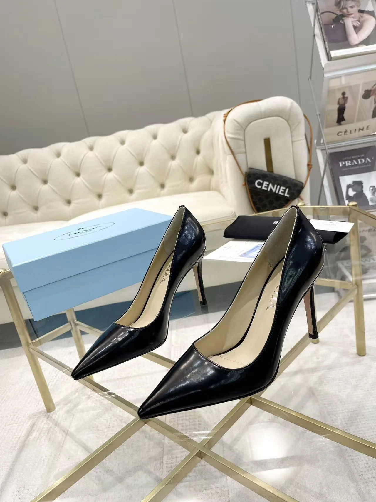 가죽 펌프스 힐 상세