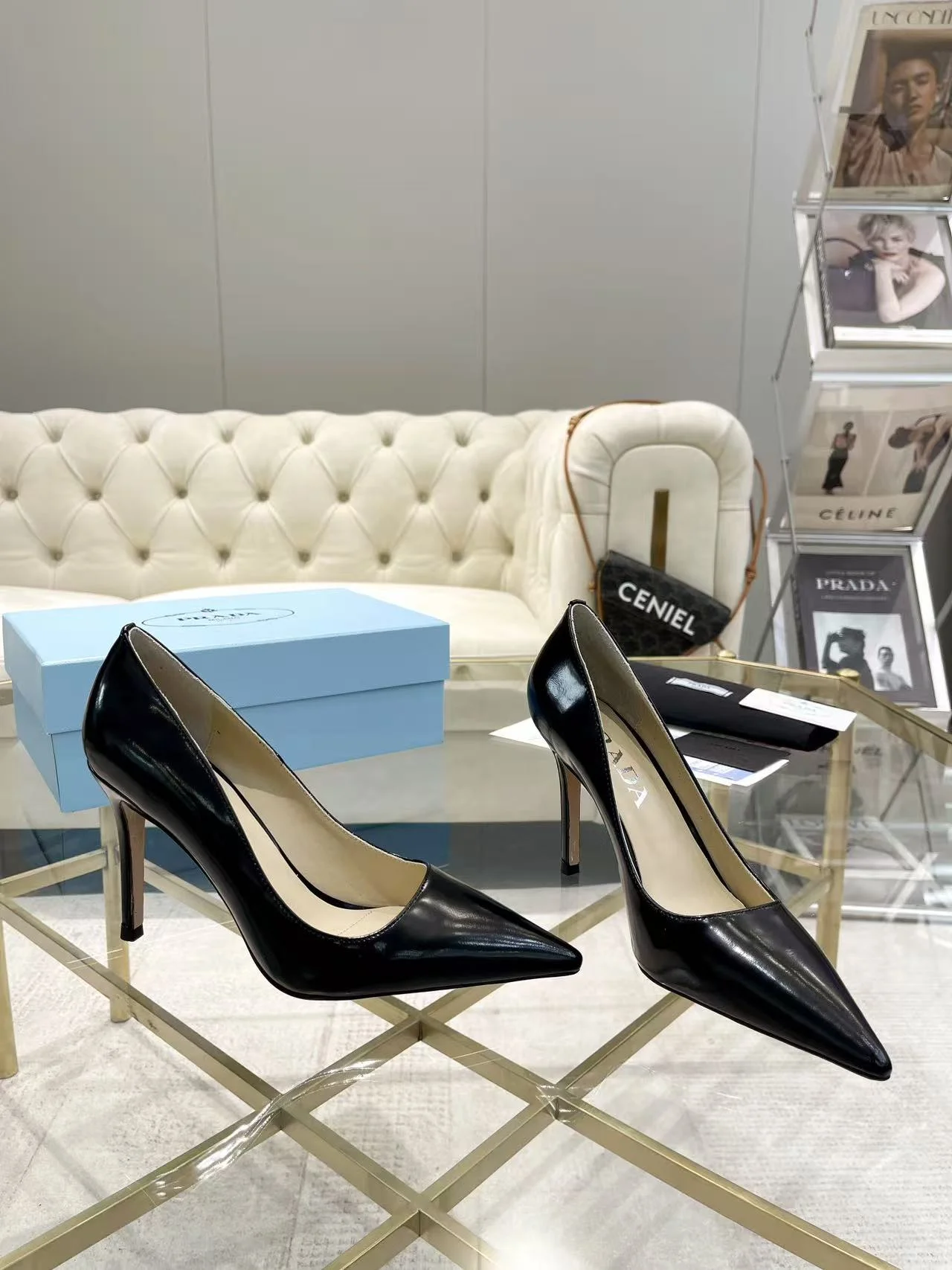 가죽 펌프스 힐 상세