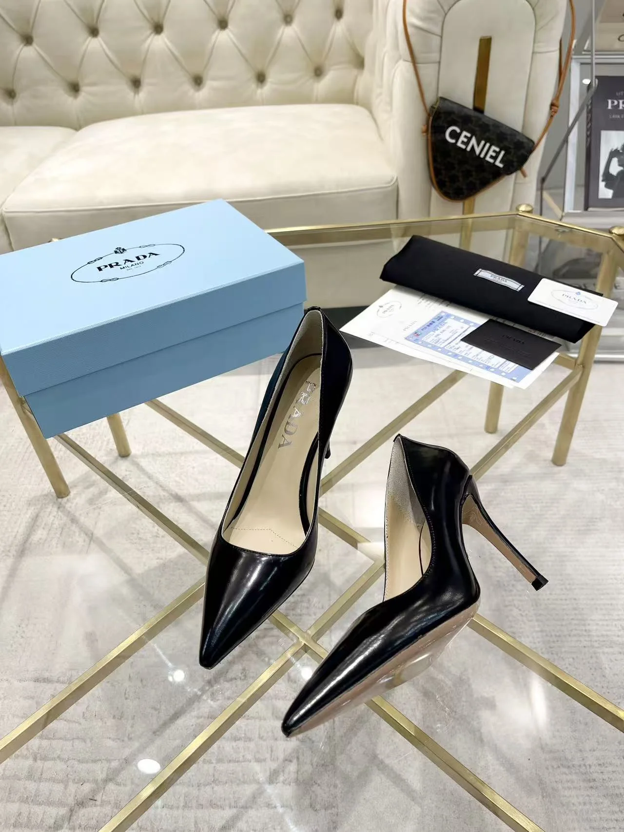 가죽 펌프스 힐 상세