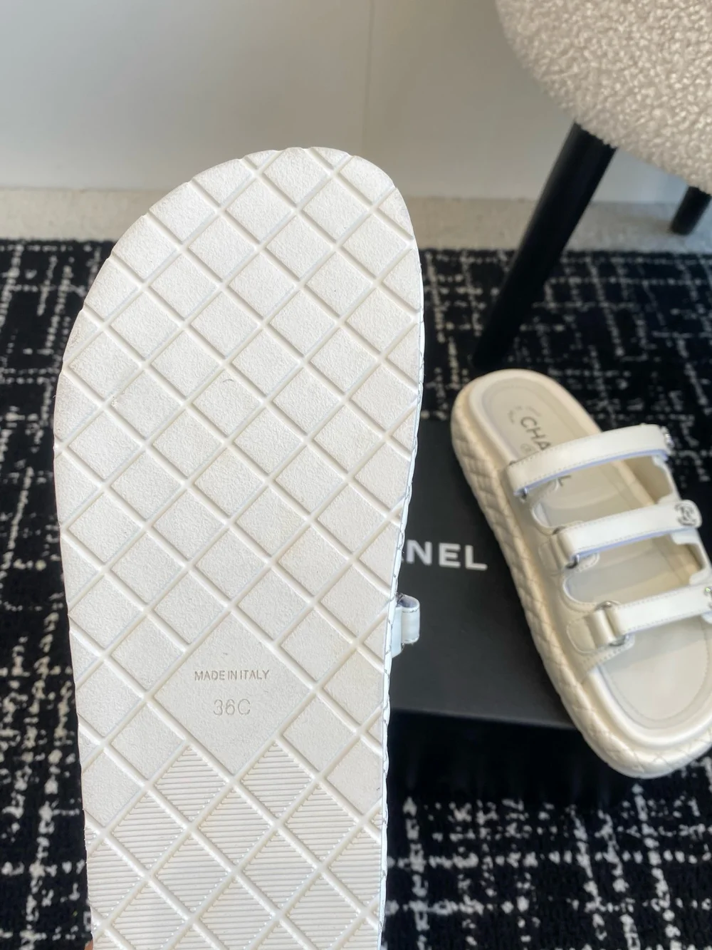 샌들 슬리퍼 화이트 상세