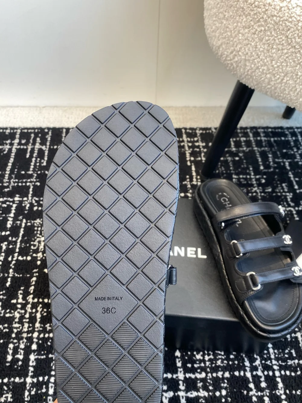 샌들 슬리퍼 블랙 상세