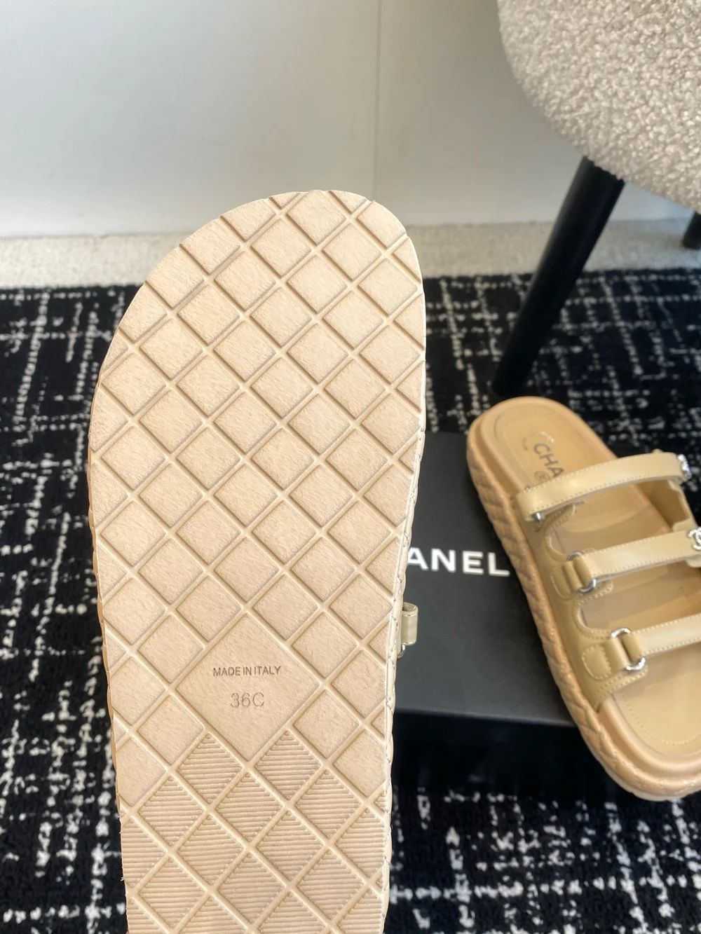 샌들 슬리퍼 베이지 상세