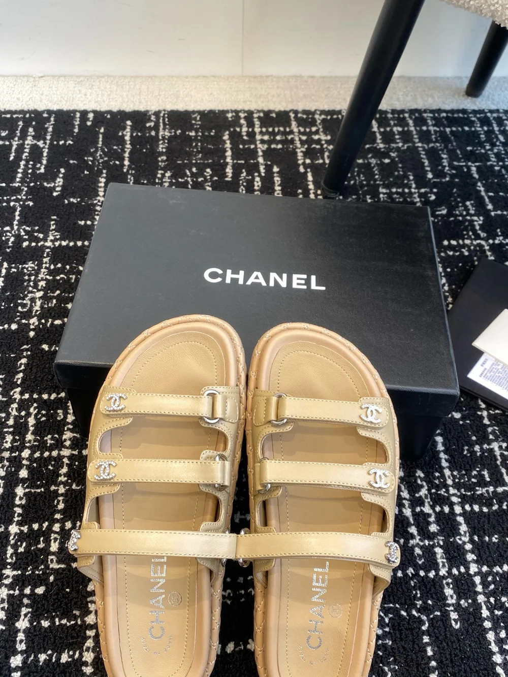 샌들 슬리퍼 베이지 상세