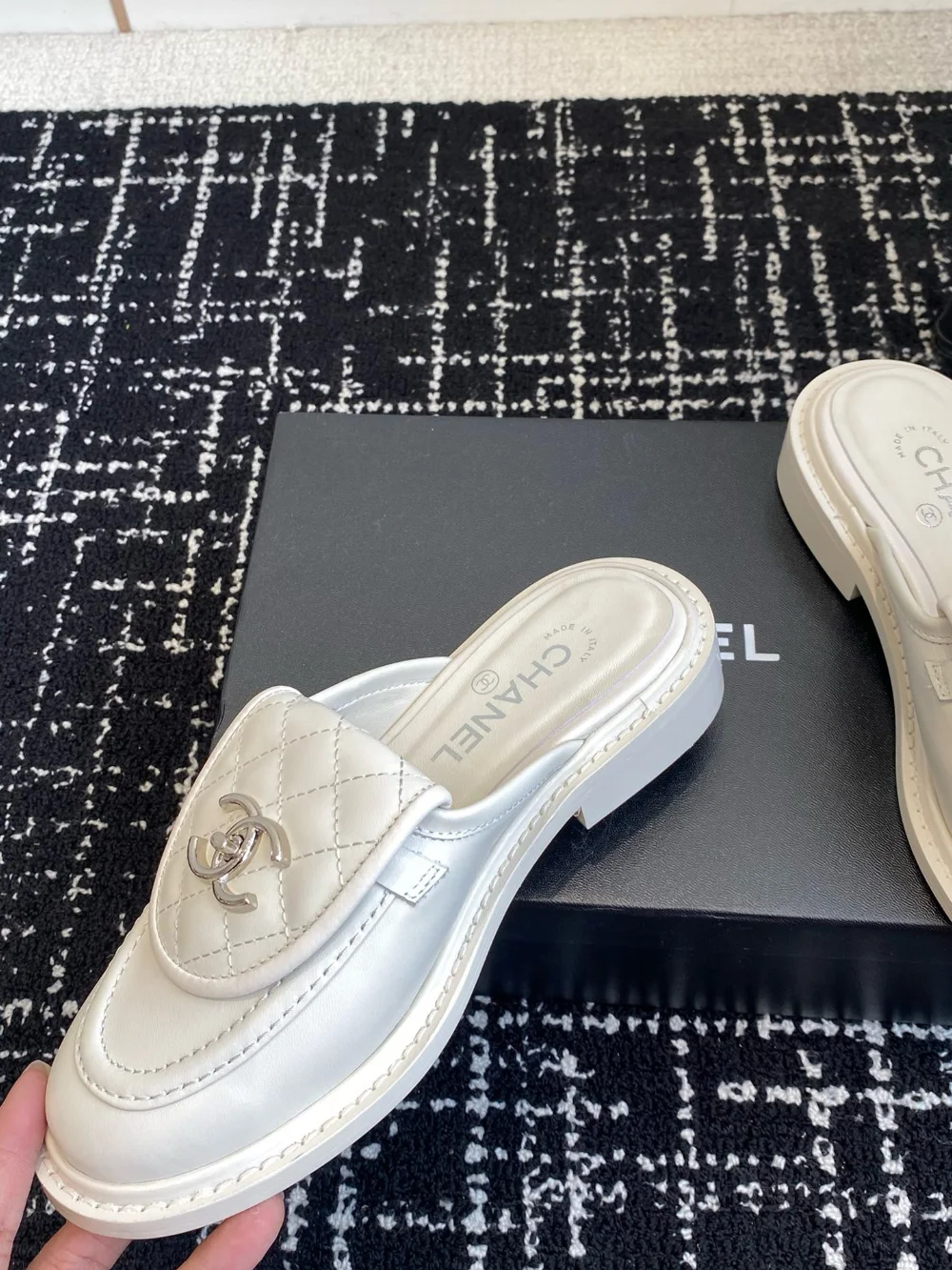 슬라이드 슬리퍼 (화이트) 상세