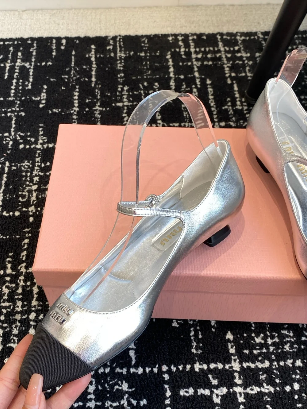 발레리나 플렛 슈즈 (실버) 상세