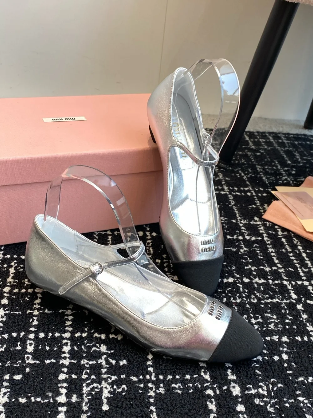발레리나 플렛 슈즈 (실버) 상세