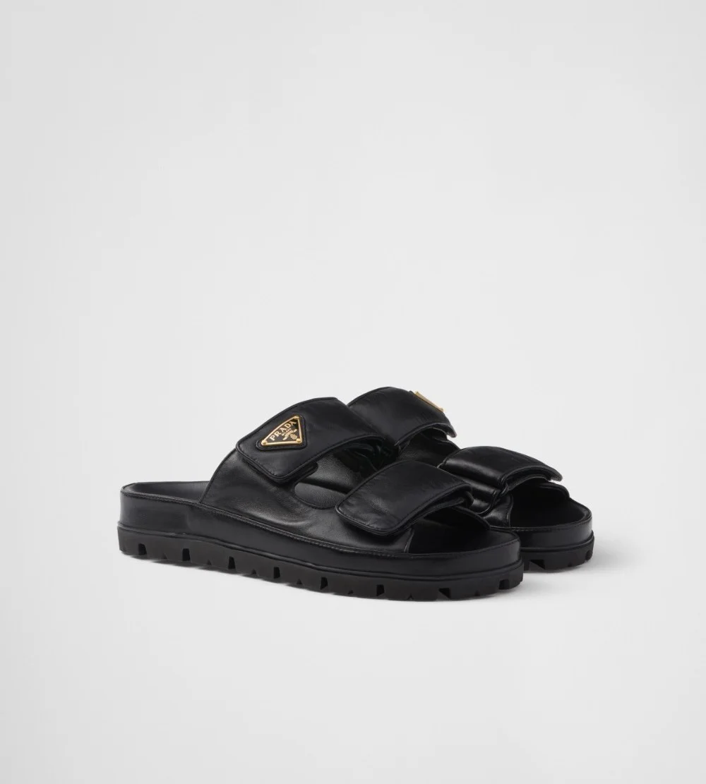 가죽 슬리퍼 슬라이드 (2color)