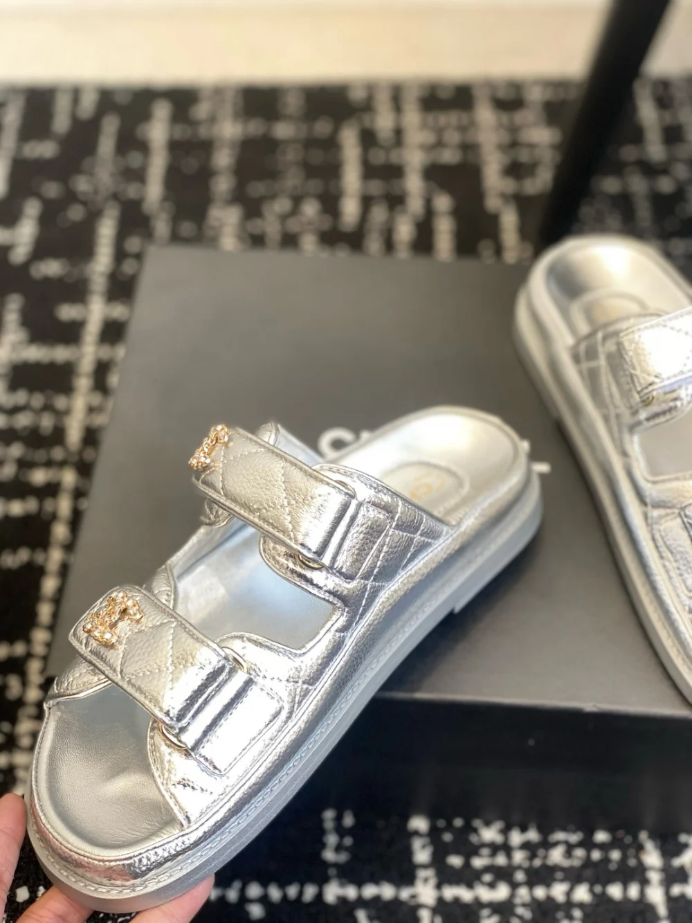 샌들 슬리퍼 금장 (2 color) 상세