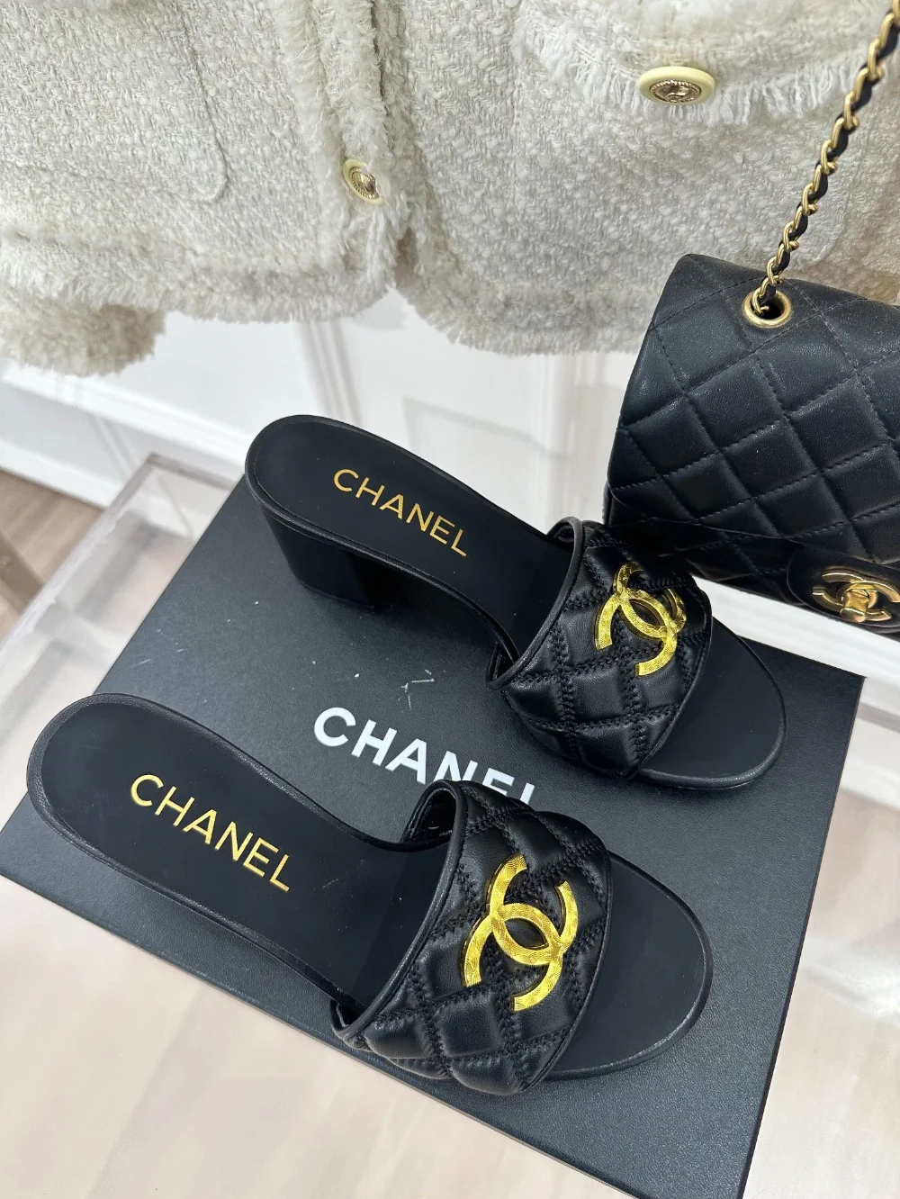 플렛 미들 힐 슬리퍼 상세