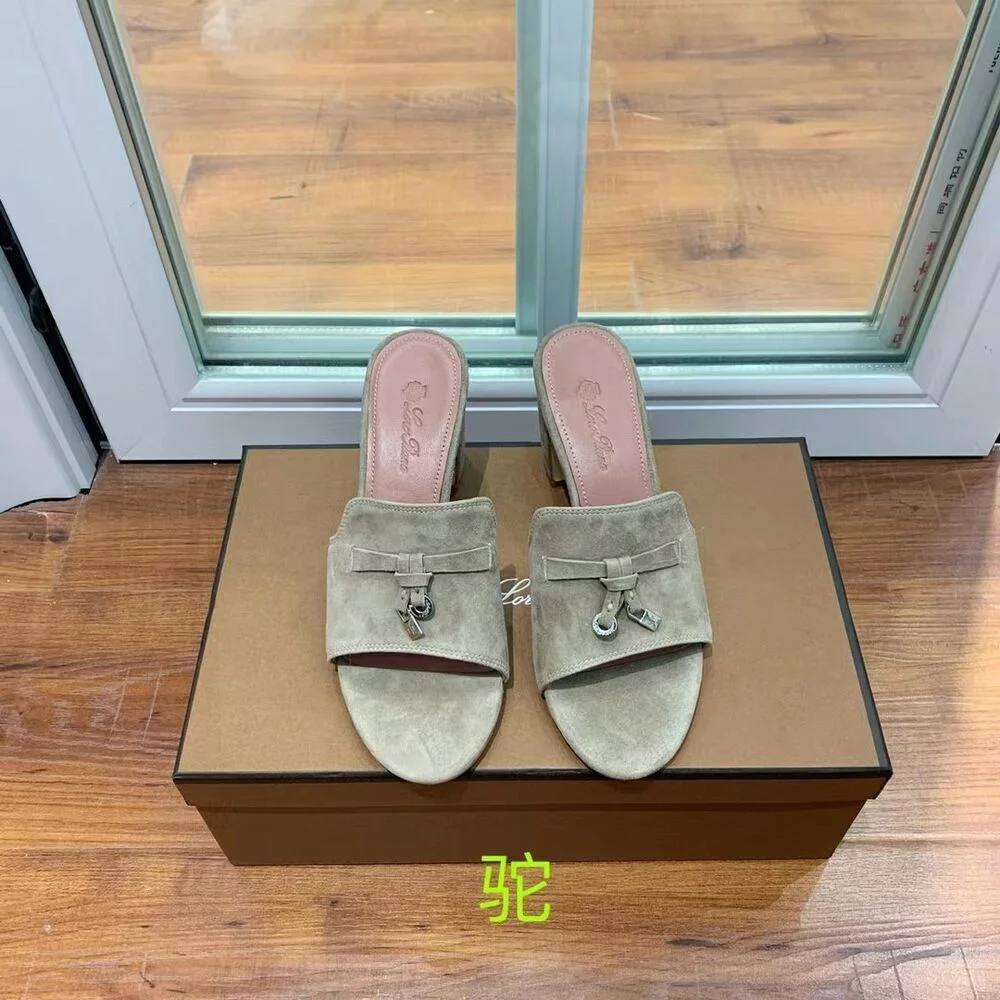 스웨이드 뮬 (굽 6.5cm) 상세