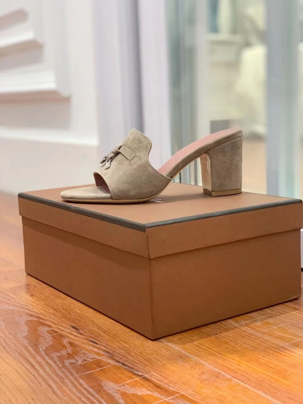 스웨이드 뮬 (굽 6.5cm) 상세