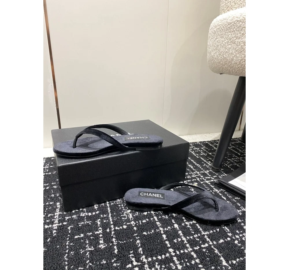 로고 벨벳 슬리퍼 쪼리 상세