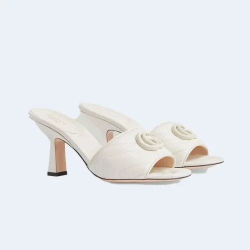 더블 G 슬라이드 샌들 화이트