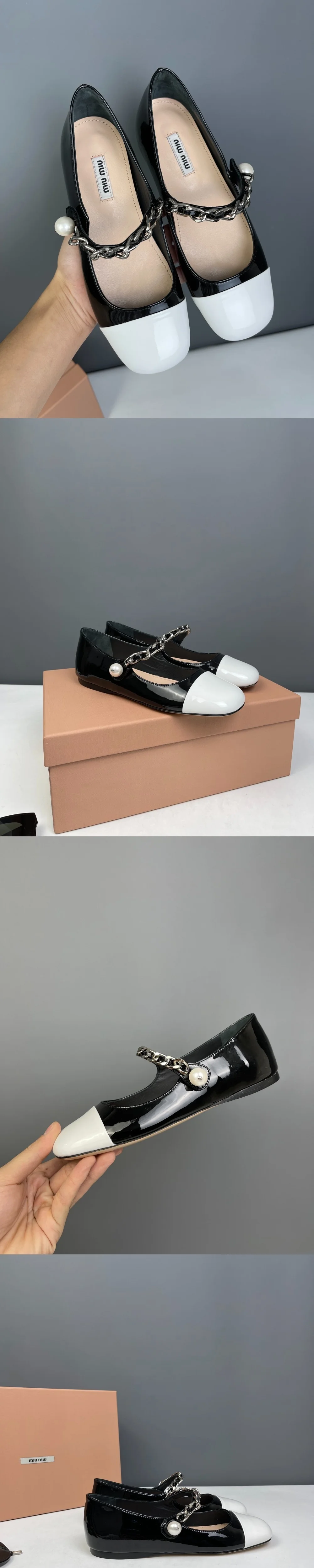 페이턴트 가죽 발레리나 5F653D 상세