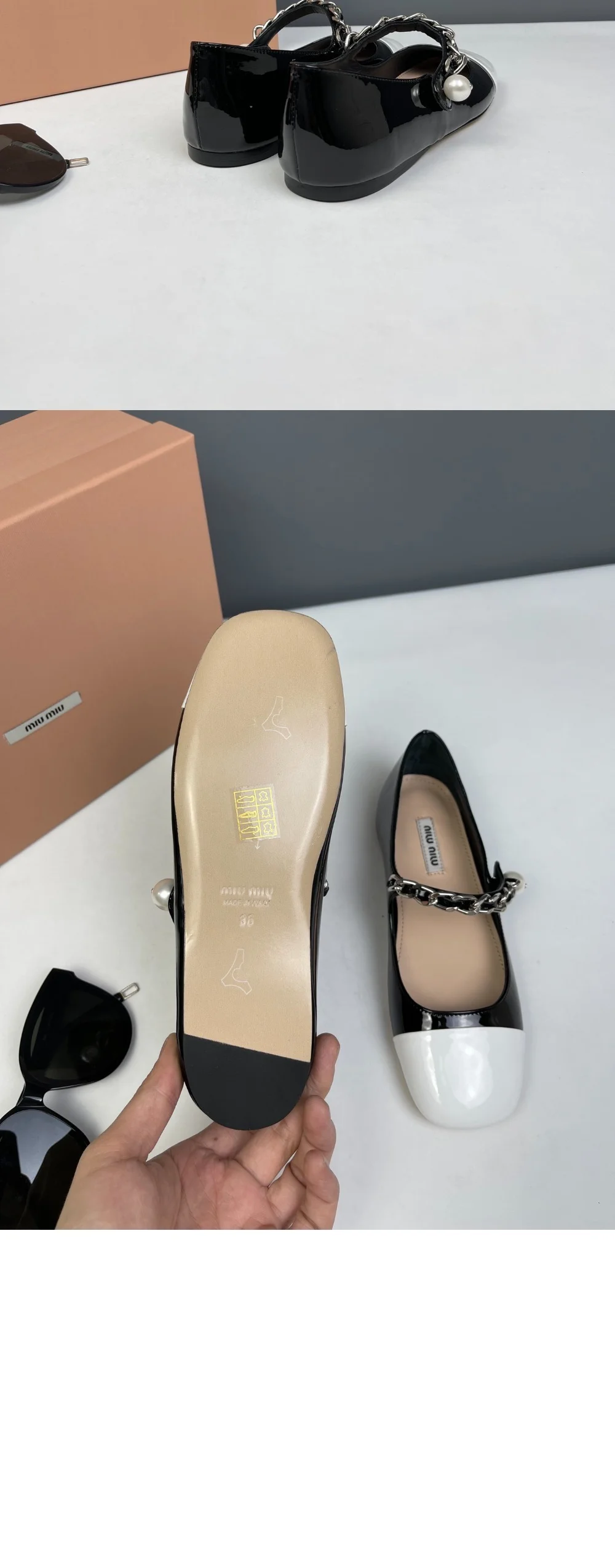 페이턴트 가죽 발레리나 5F653D 상세