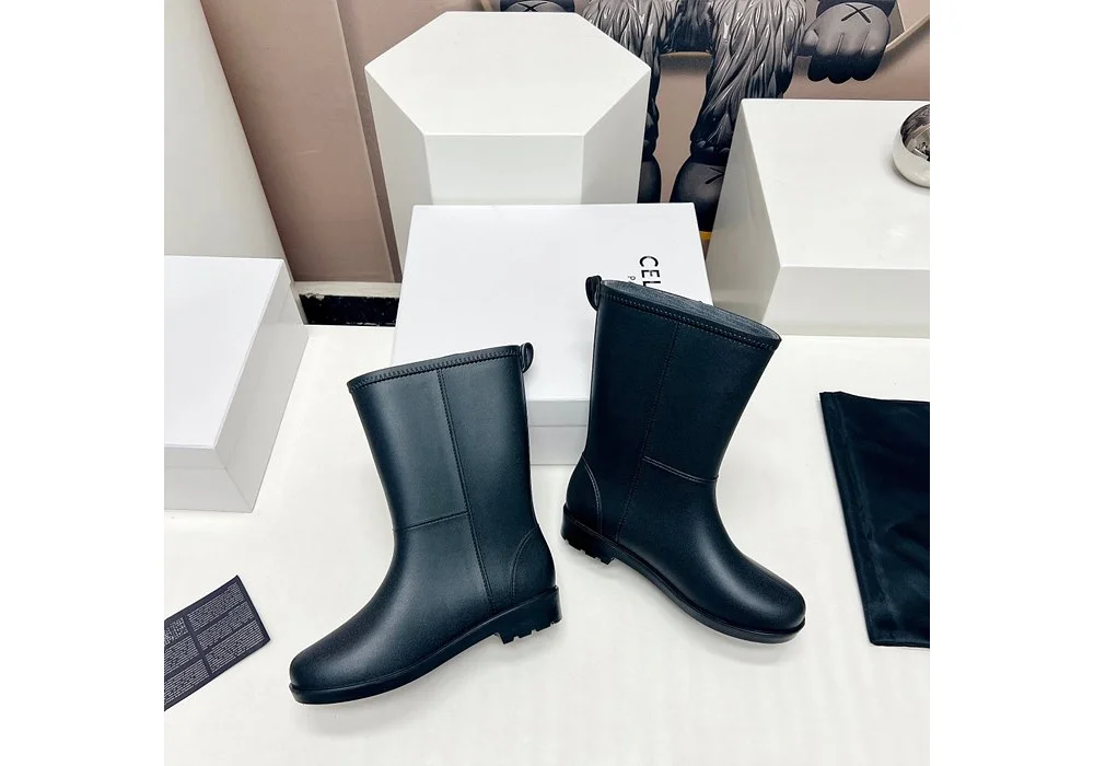 퐁 플랫 하프 레인부츠 상세