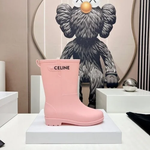 퐁 플랫 하프 레인부츠