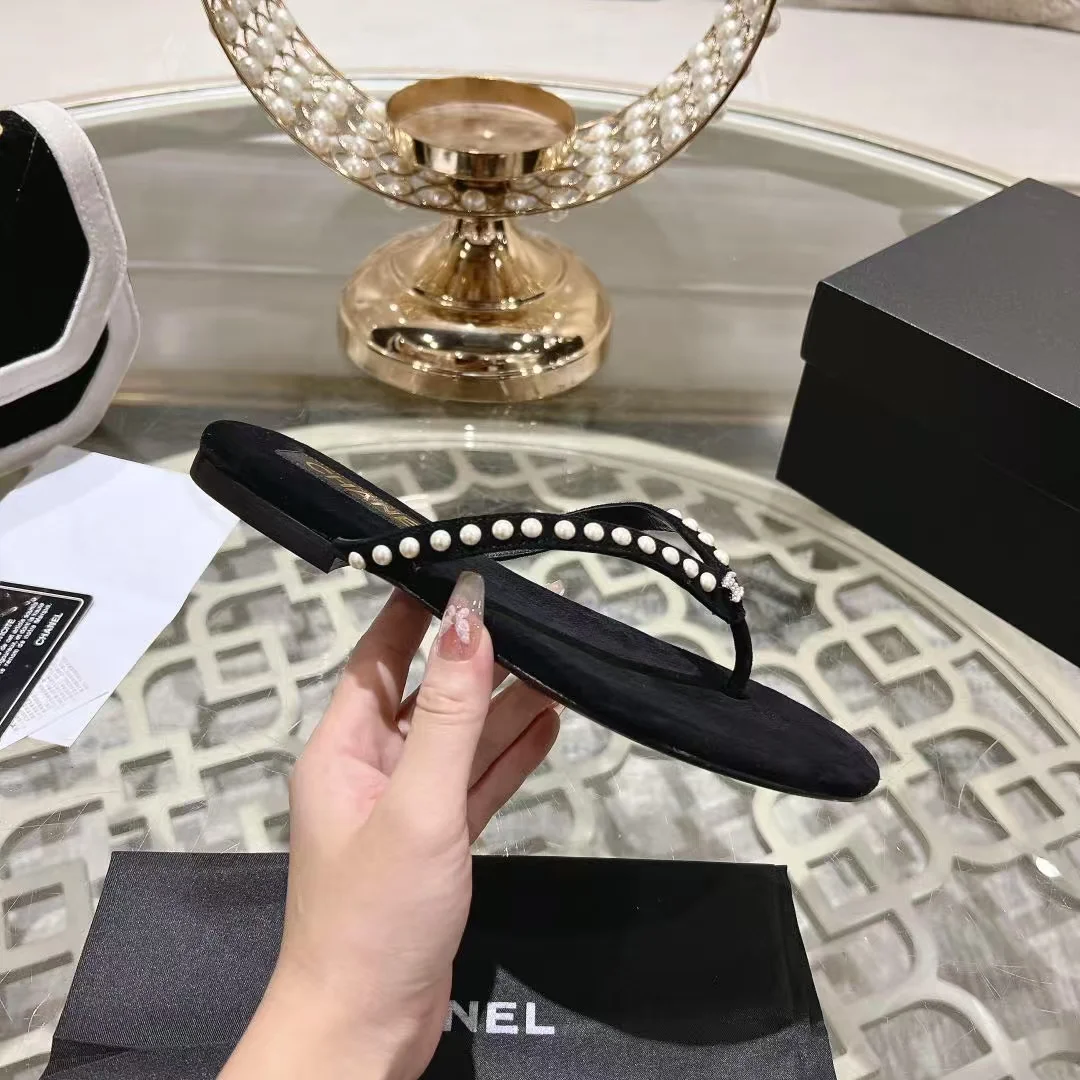 THONGS 진주 뮬 (그레이, 블랙) 상세