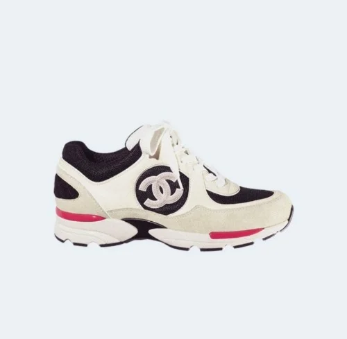 스니커즈 메쉬 스웨이드 카프스킨 아이보리 블랙베이지