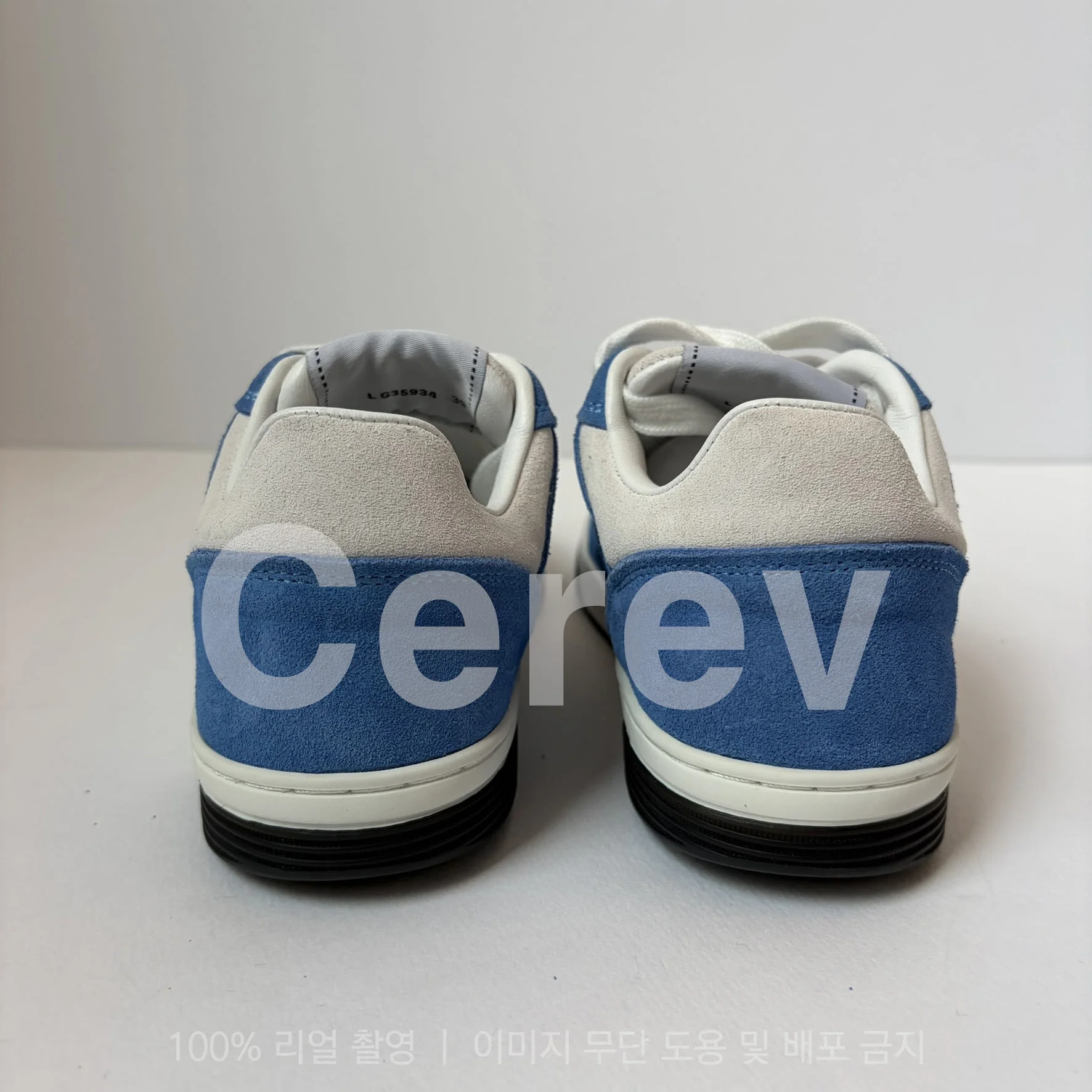 여성 로고 테니스 제니 스니커즈 블루 상세