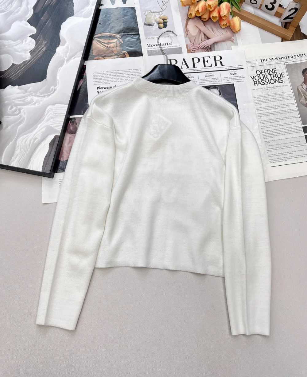 아나그램 크롭 긴팔 니트 (2color) 상세