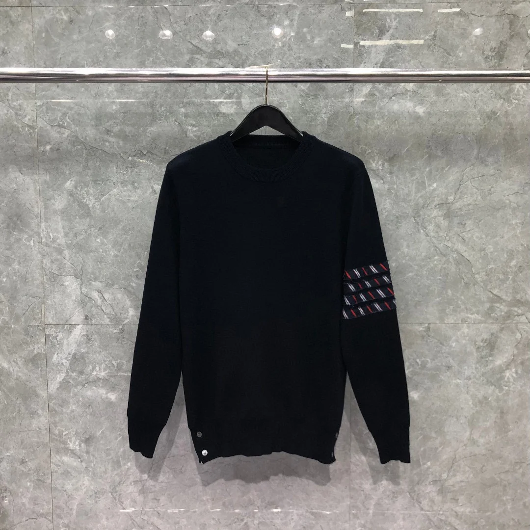 남성 카무플라주 4바 니트 크루넥 스웨터 (2color) 상세