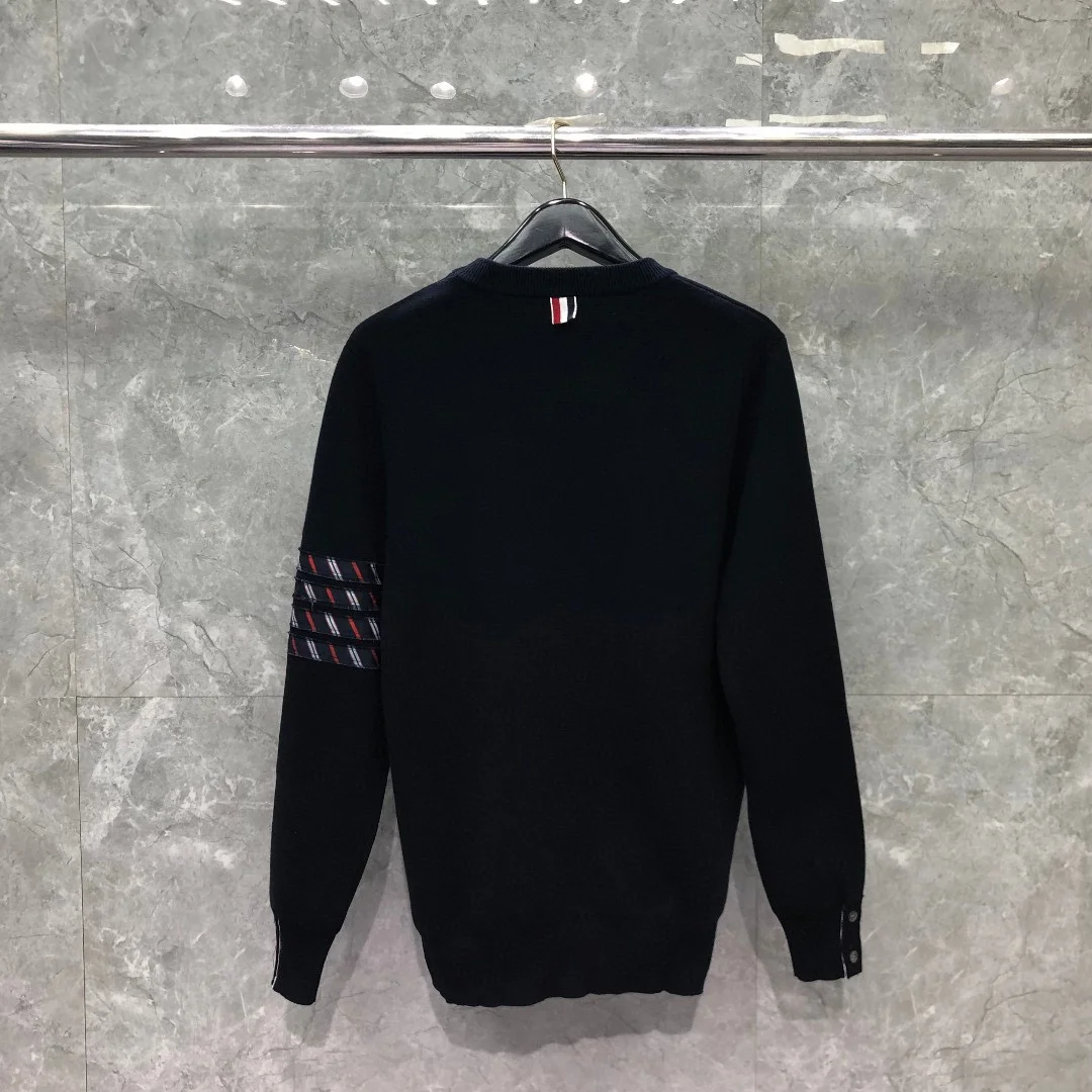 남성 카무플라주 4바 니트 크루넥 스웨터 (2color) 상세