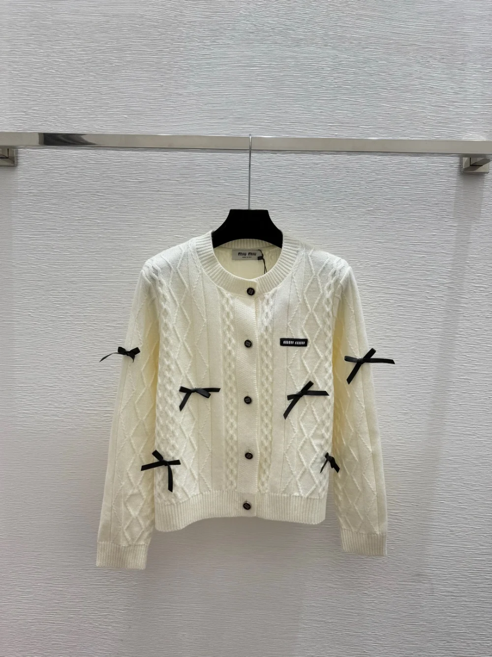 리본 니트 가디건(2color) 상세