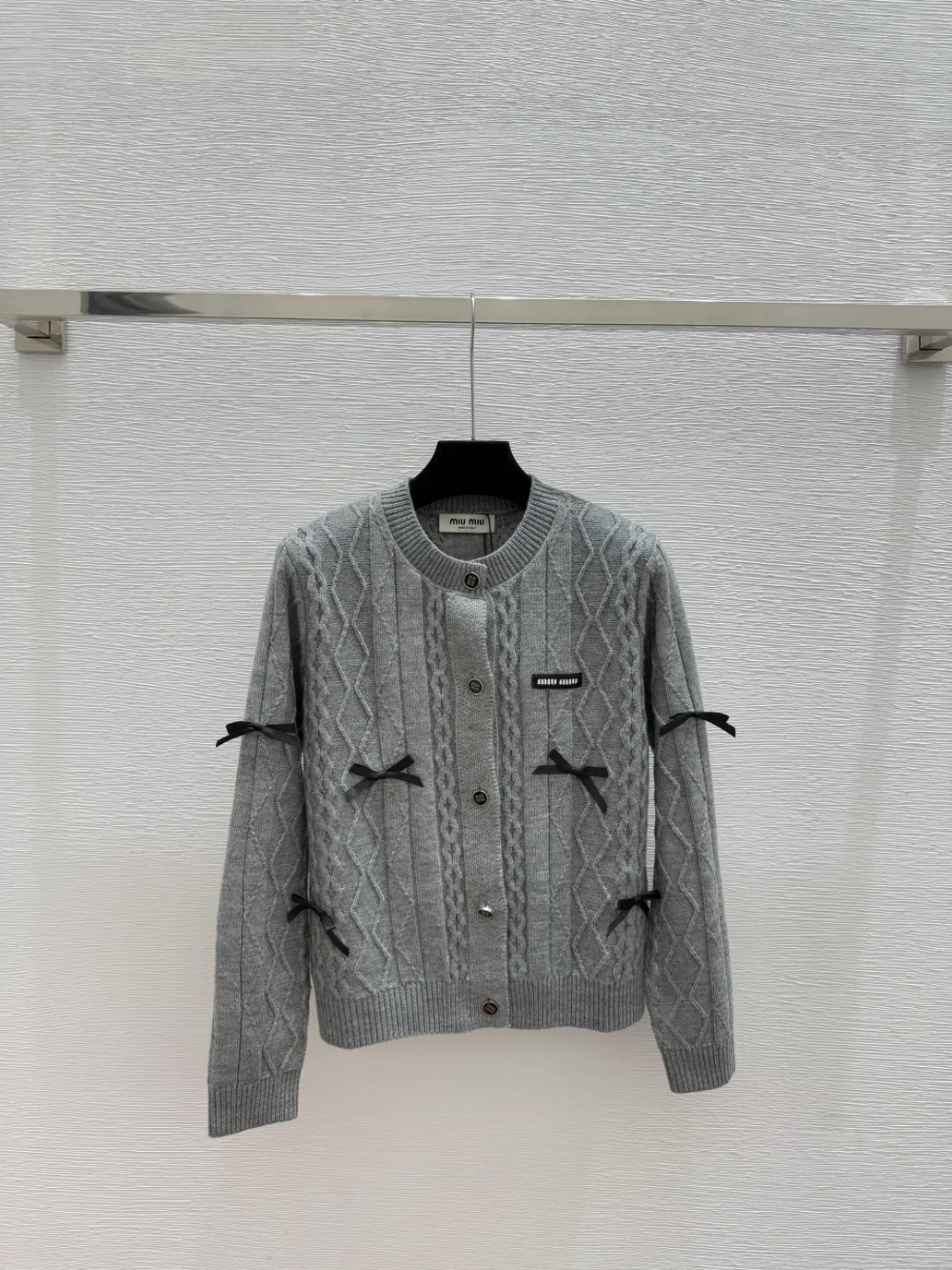 리본 니트 가디건(2color) 상세