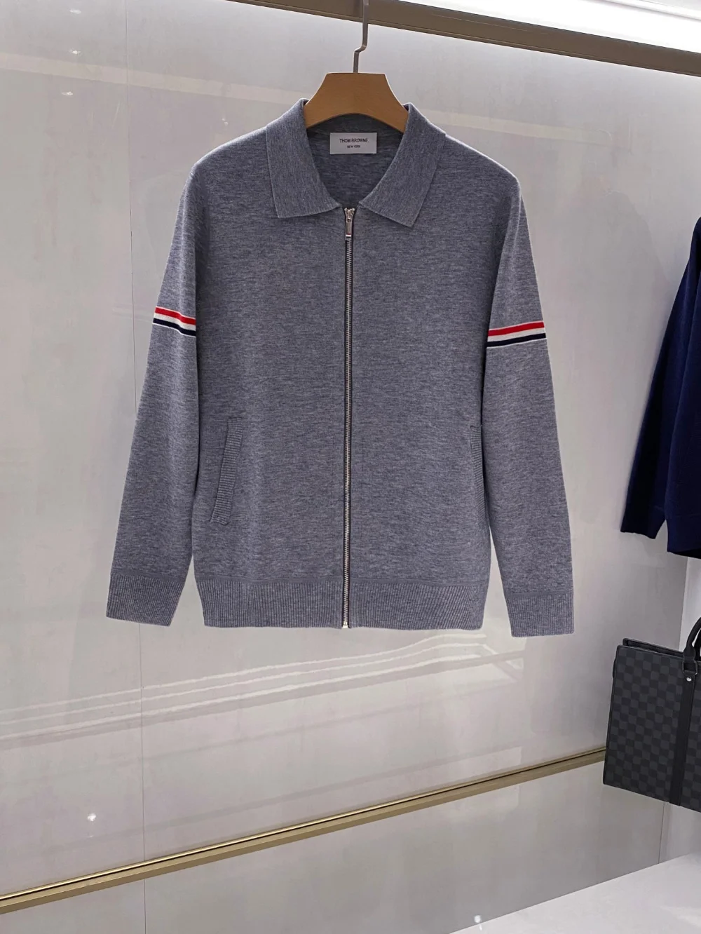 남성 울 니트 집업(2color)