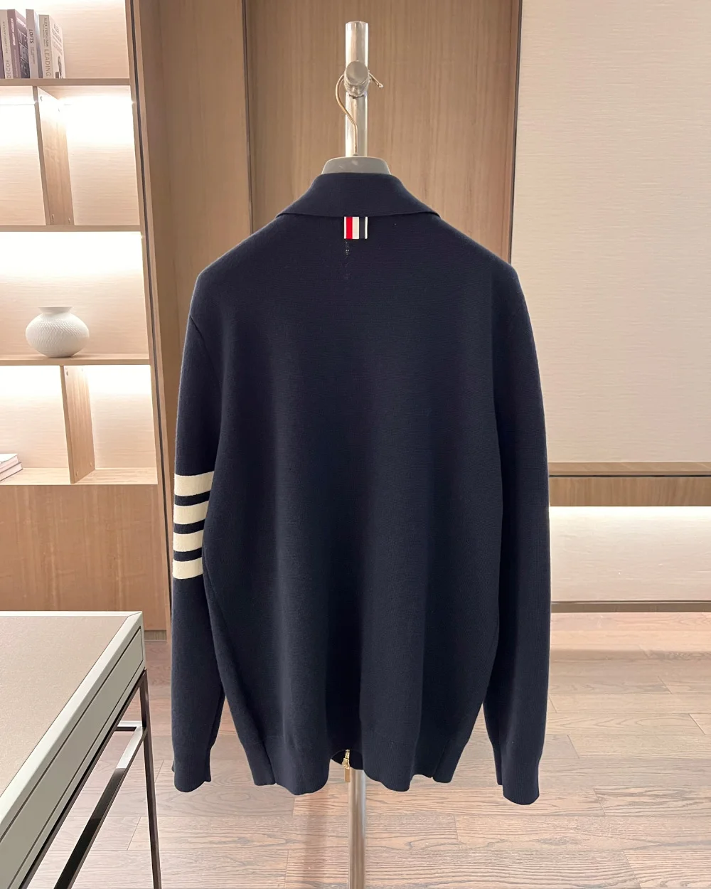 남성 톰브 4바 카라 니트 집업 가디건 재킷(3color) 상세