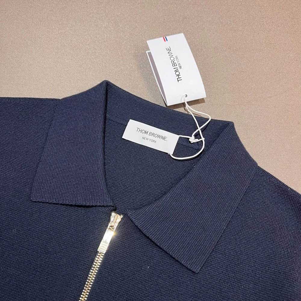 남성 톰브 4바 카라 니트 집업 가디건 재킷(3color) 상세