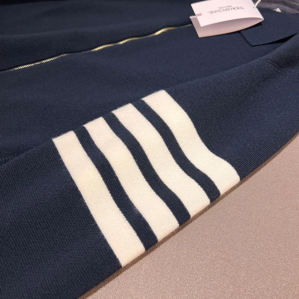 남성 톰브 4바 카라 니트 집업 가디건 재킷(3color) 상세