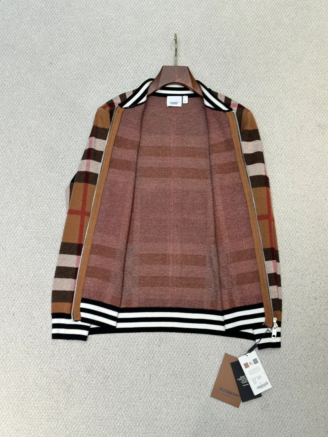 남성 클래식 체크 울 혼방 니트 가디건(2color) 상세