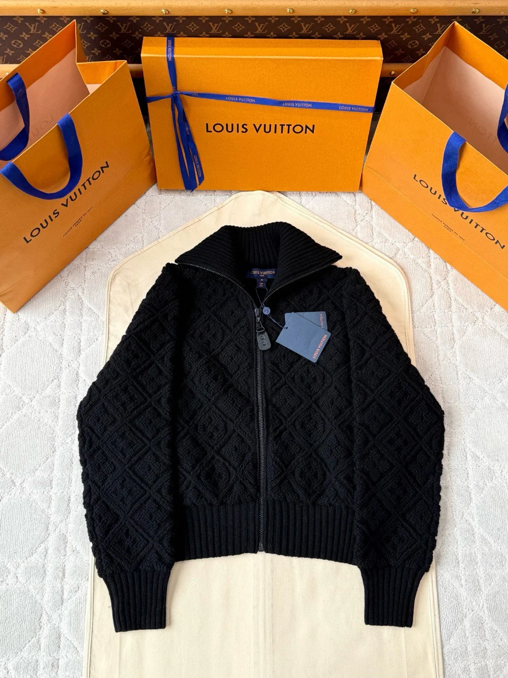 LV 모노그램 니트 집업 (2color)