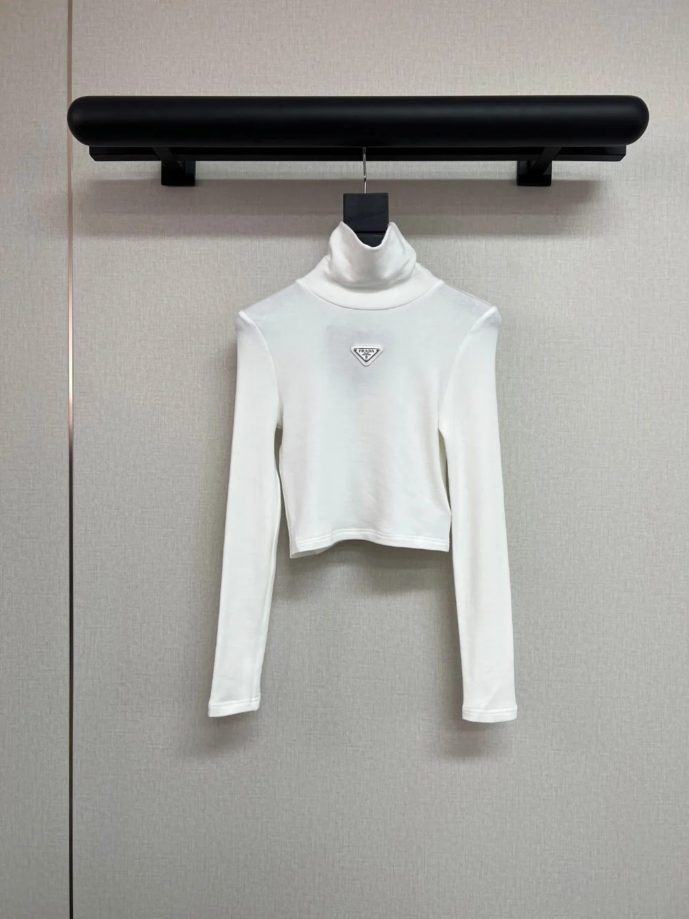 크롭 터틀넥 긴팔 니트 탑(2color) 상세